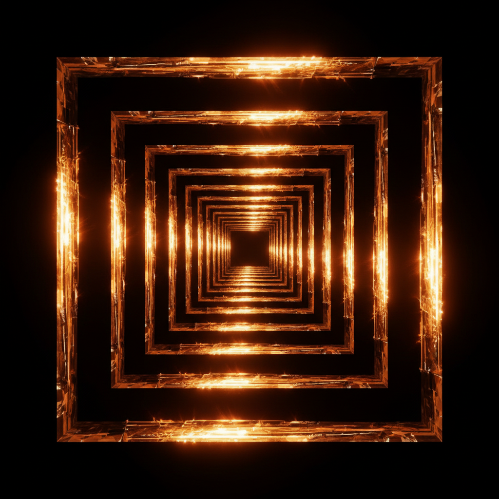 Redirect ads — dimensional portal of glowing light frames